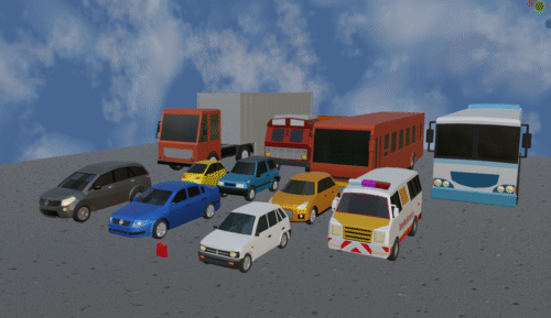 LOW POLY CAR GAME ASSETS
